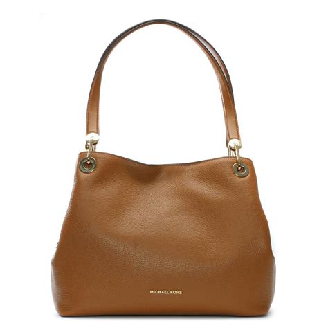 michael kors raven large shoulder tote acorn|Michael Kors large raven bag.